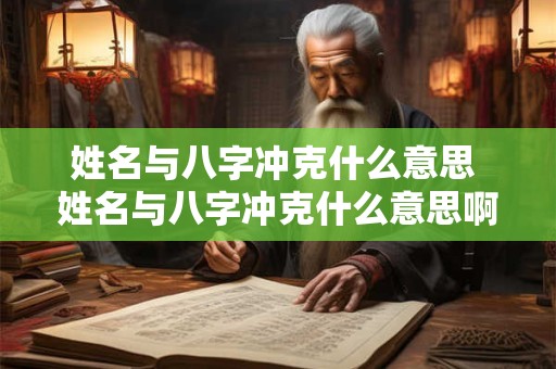 姓名与八字冲克什么意思 姓名与八字冲克什么意思啊
