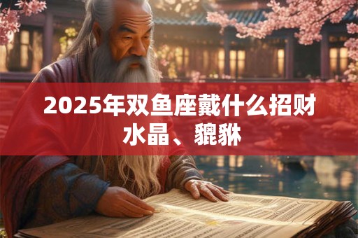 2025年双鱼座戴什么招财 水晶、貔貅