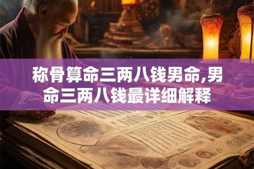 称骨算命三两八钱男命,男命三两八钱最详细解释