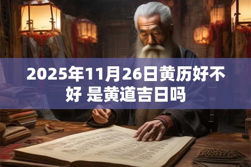 2025年11月26日黄历好不好 是黄道吉日吗