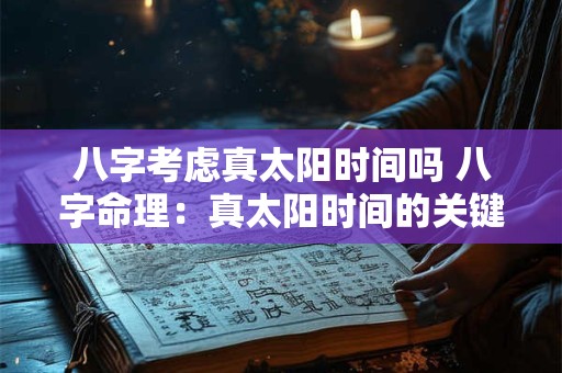 八字考虑真太阳时间吗 八字命理:真太阳时间的关键性考虑 八字考虑真太阳时间吗 八字命理:真太阳时间的关键性考虑
