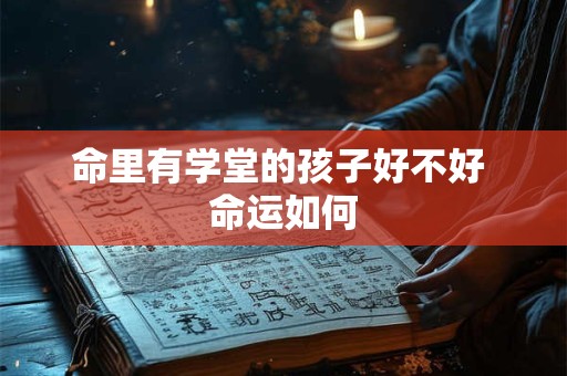 命里有学堂的孩子好不好 命运如何