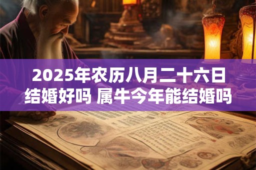 2025年农历八月二十六日结婚好吗 属牛今年能结婚吗