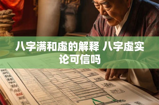 八字满和虚的解释 八字虚实论可信吗