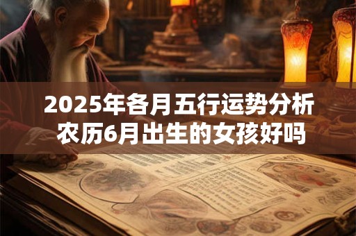 详细阅读:2025年各月五行运势分析 农历6月出生的女孩好吗 2025年各月五行运势分析 农历6月出生的女孩好吗