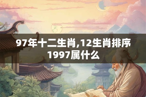 97年十二生肖,12生肖排序1997属什么