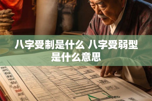 八字受制是什么 八字受弱型是什么意思