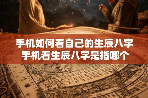 手机如何看自己的生辰八字 手机看生辰八字是指哪个软件