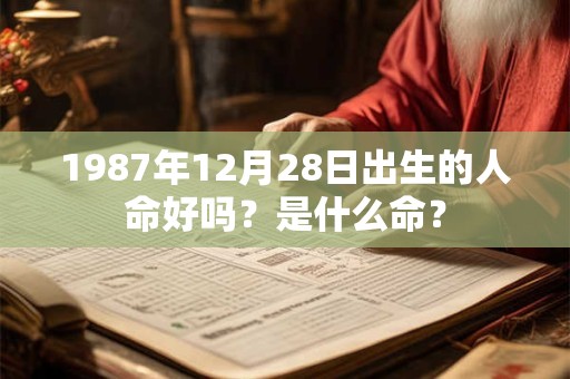 1987年12月28日出生的人命好吗？是什么命？