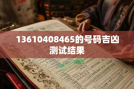 13610408465的号码吉凶测试结果