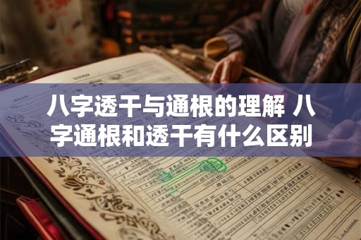 八字透干与通根的理解 八字通根和透干有什么区别