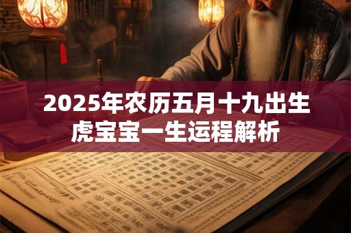 2025年农历五月十九出生虎宝宝一生运程解析 2025年农历五月十九出生虎宝宝一生运程解析