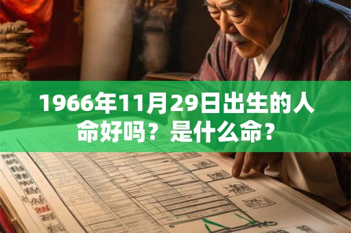1966年11月29日出生的人命好吗？是什么命？