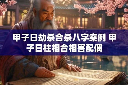 甲子日劫杀合杀八字案例 甲子日柱相合相害配偶