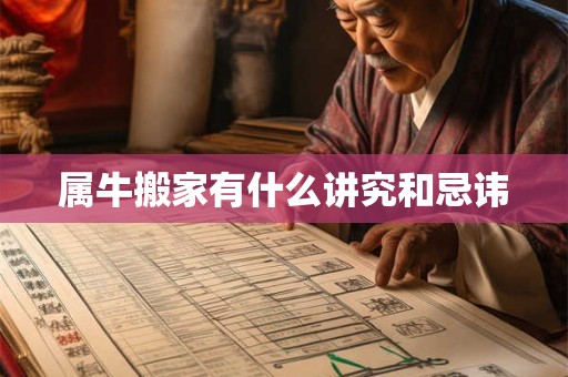 属牛搬家有什么讲究和忌讳