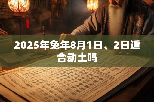 2025年兔年8月1日、2日适合动土吗