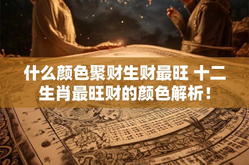 什么颜色聚财生财最旺 十二生肖最旺财的颜色解析！