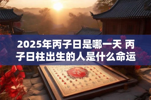 2025年丙子日是哪一天 丙子日柱出生的人是什么命运