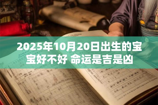 2025年10月20日出生的宝宝好不好 命运是吉是凶