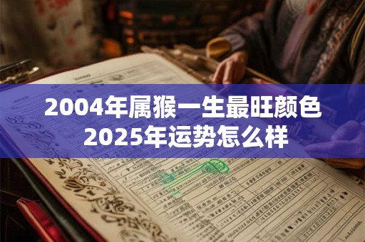 2004年属猴一生最旺颜色 2025年运势怎么样
