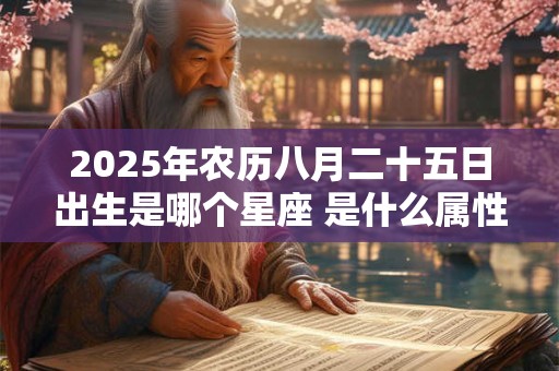 2025年农历八月二十五日出生是哪个星座 是什么属性