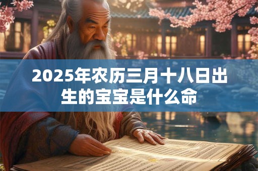 2025年农历三月十八日出生的宝宝是什么命