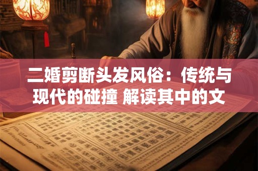 二婚剪断头发风俗：传统与现代的碰撞 解读其中的文化内涵