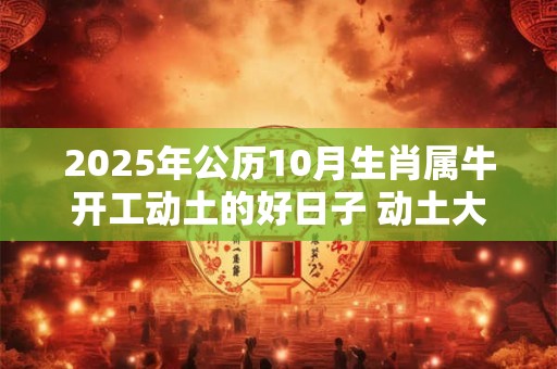 2025年公历10月生肖属牛开工动土的好日子 动土大吉日