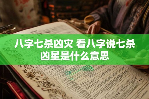 八字七杀凶灾 看八字说七杀凶星是什么意思
