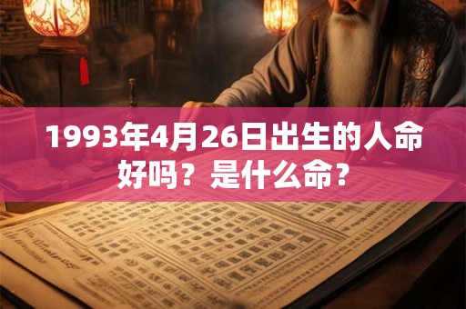 1993年4月26日出生的人命好吗？是什么命？