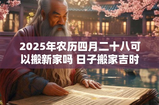 2025年农历四月二十八可以搬新家吗 日子搬家吉时一览！