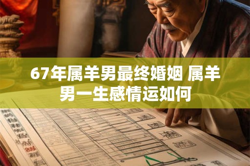 67年属羊男最终婚姻 属羊男一生感情运如何