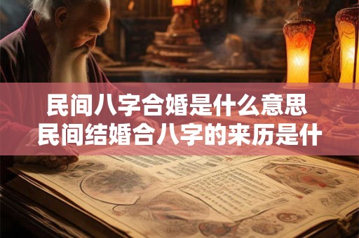 民间八字合婚是什么意思 民间结婚合八字的来历是什么