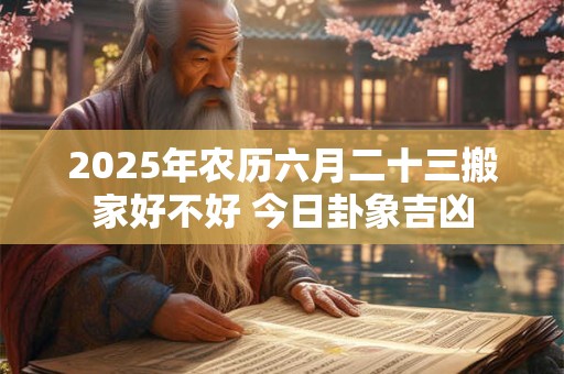 2025年农历六月二十三搬家好不好 今日卦象吉凶