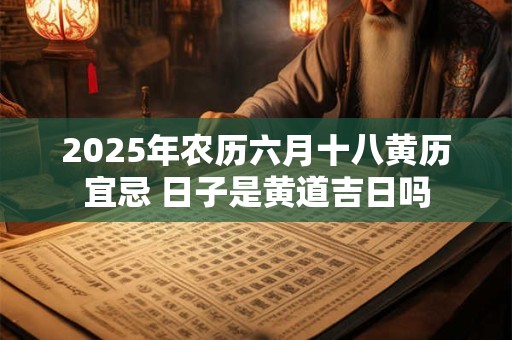 2025年农历六月十八黄历宜忌 日子是黄道吉日吗