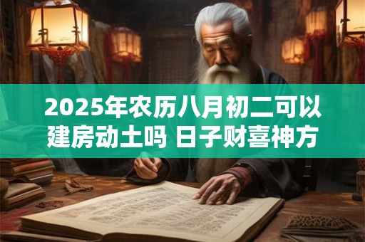 2025年农历八月初二可以建房动土吗 日子财喜神方位