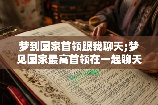 梦到国家首领跟我聊天;梦见国家最高首领在一起聊天
