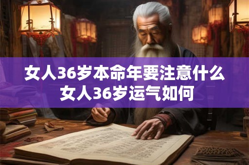 女人36岁本命年要注意什么 女人36岁运气如何