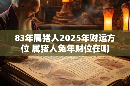 83年属猪人2025年财运方位 属猪人兔年财位在哪