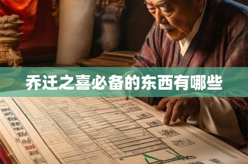 乔迁之喜必备的东西有哪些