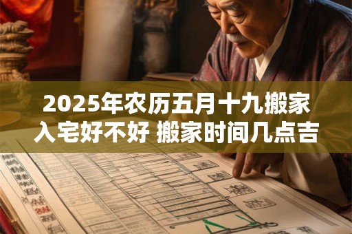 2025年农历五月十九搬家入宅好不好 搬家时间几点吉利