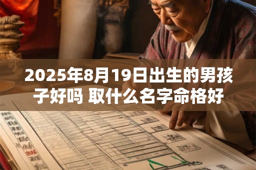 2025年8月19日出生的男孩子好吗 取什么名字命格好