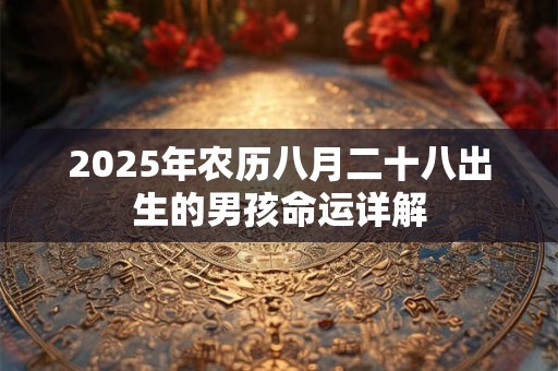 2025年农历八月二十八出生的男孩命运详解
