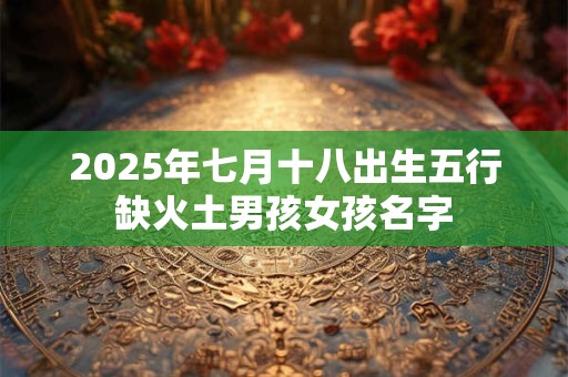 2025年七月十八出生五行缺火土男孩女孩名字