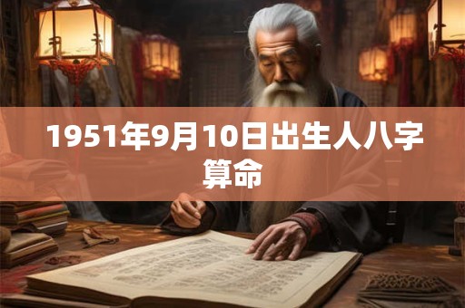 1951年9月10日出生人八字算命