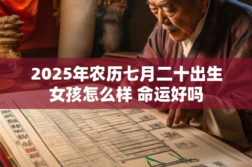 2025年农历七月二十出生女孩怎么样 命运好吗