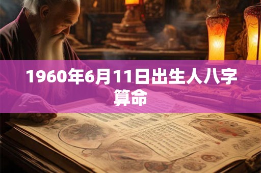 1960年6月11日出生人八字算命 1960年6月11日出生人八字算命