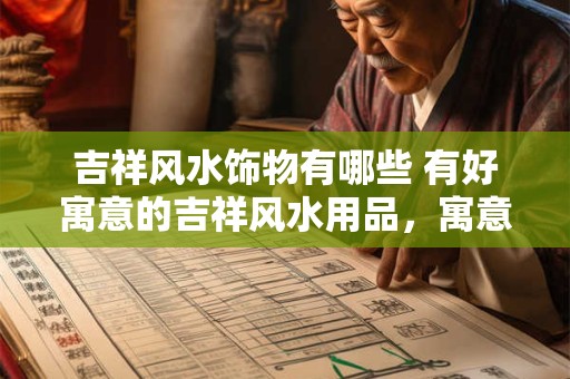 吉祥风水饰物有哪些 有好寓意的吉祥风水用品，寓意好风水也好
