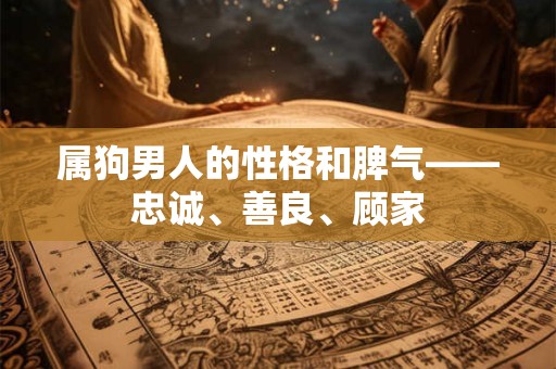 属狗男人的性格和脾气——忠诚、善良、顾家
