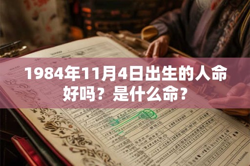 1984年11月4日出生的人命好吗？是什么命？